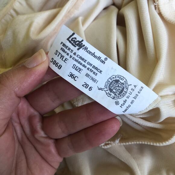 Vintage Lady Manhattan Body Briefer Shapewear Bodysuit Teddy 36C Made In USA - Picture 7 of 9